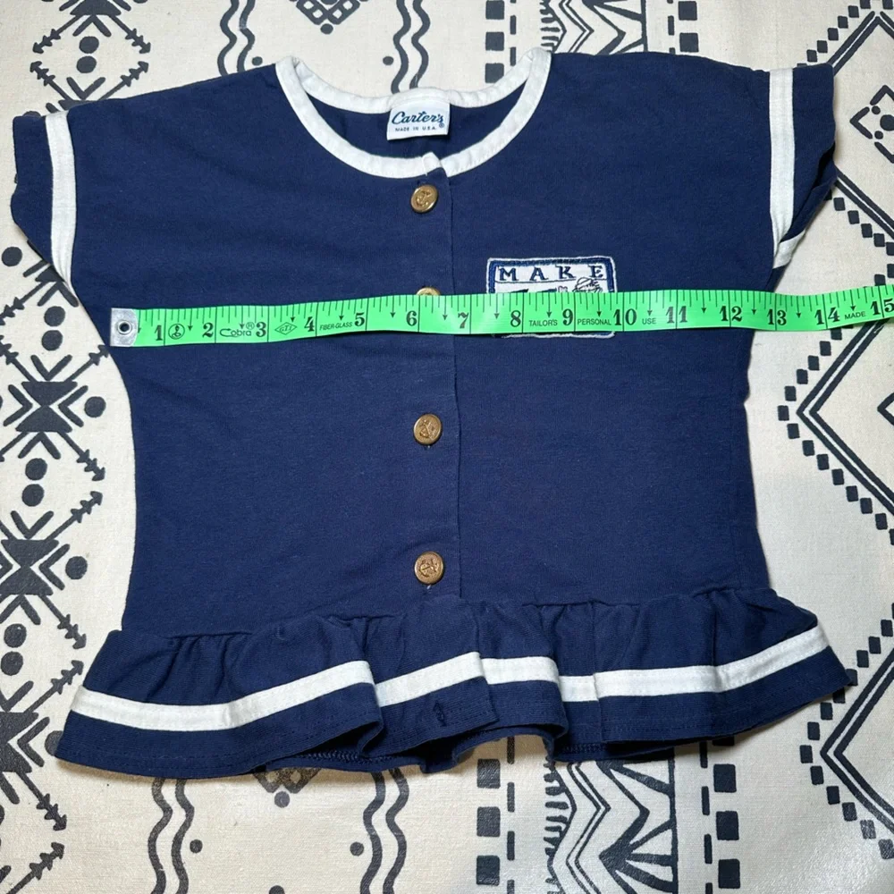 Vintage Carters‎ Make Waves Top made in the USA 6 months.